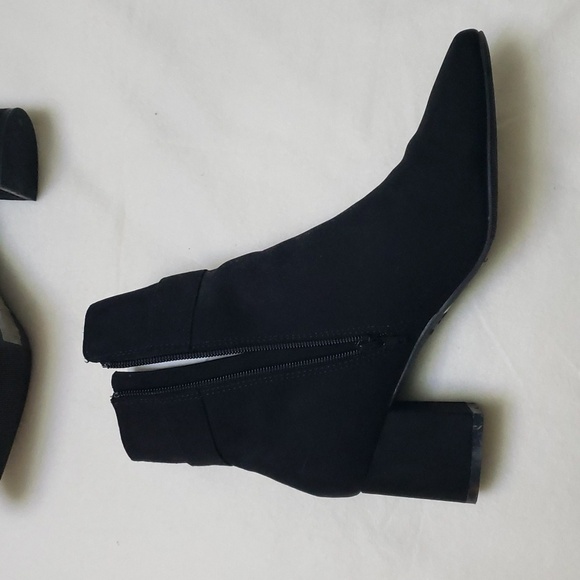 Faux Suede Black Bootie 10 - Picture 4 of 8